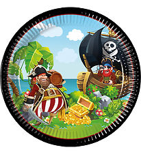 Decorata Party Papperstallrikar - 8-pack - 23 cm - Öpirater