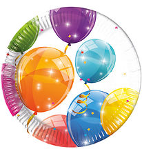 Decorata Party Paper plates - 8-Pack - 23 cm - Sparkling Balloon