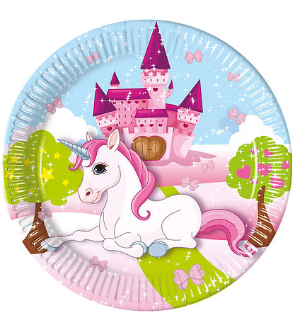 Decorata Party Papirtallerkener - 8-pack - 23 cm - Unicorn
