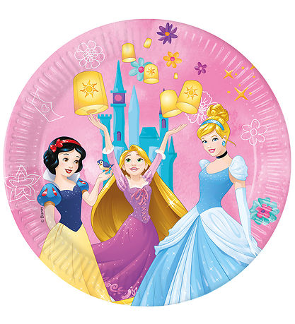 Decorata Party Papptallrikar - 8-pack - 23 cm - Princess Lev dig