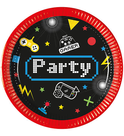 Decorata Party Paper plates - 8-Pack - 23 cm - Gaming Party