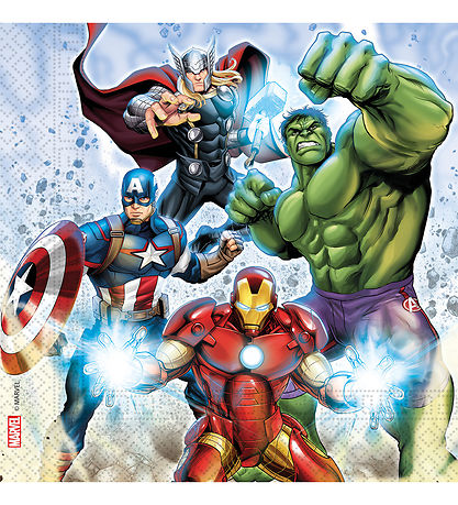 Decorata Party Servietter - 20-pakning - 33x33 cm - Avengers Inf