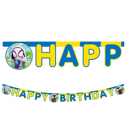 Decorata Party Happy Afmæli Banner - Spidey og hans ótrúlega óke