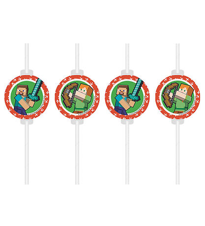 Paille Decorata Party - 4 Pack - Minecraft