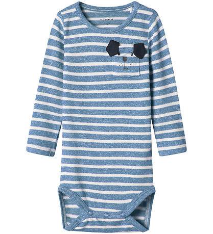 Name It Romper L/æ - NbmKado - Coronet Blue