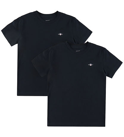 GANT T-shirt - 2-Pack - Black GANT T-shirt - 2-Pack - Black