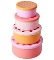 Rice Food Containers - 4 pcs - Pink w. Hearts Rice Food Containers - 4 pcs - Pink w. Hearts