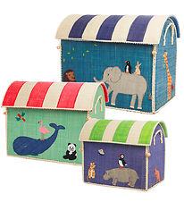 Rice Opbergmanden - Raffia - 3 st. - 52/45/37 cm - Dier