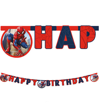 Decorata Party Happy Bursdag Banner - Spider-Man Kriminalitetsbe