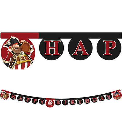 Decorata Party Happy Bursdag Banner - Øypirater