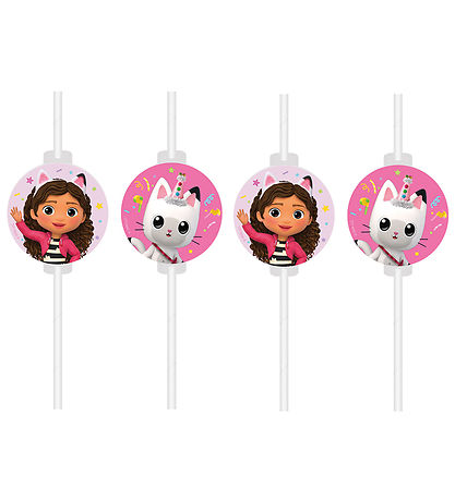 Decorata Party Straws - 4-Pack - Gabby's Dollhouse Decorata Party Straws - 4-Pack - Gabby's Dollhouse