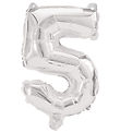 Decorata Party Foil balloon - 85 cm - No 5 - Silver
