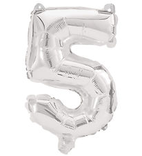Decorata Party Folieballong - 85 cm - No 5 - Silver Decorata Party Folieballong - 85 cm - No 5 - Silver