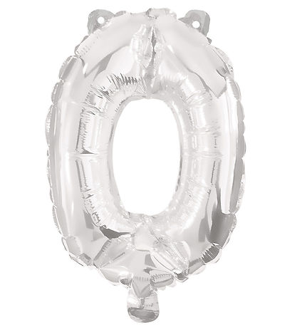 Decorata Party Þynnublöðru - 85 cm - Nei 0 - Silfur