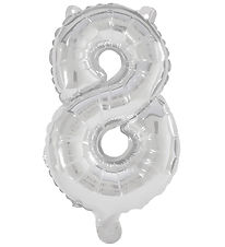 Decorata Party Foil balloon - 85 cm - No 8 - Silver