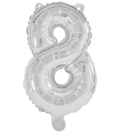 Decorata Party Foil balloon - 85 cm - No 8 - Silver