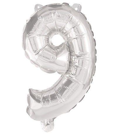 Decorata Party Foil balloon - 85 cm - No 9 - Silver