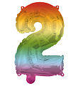 Decorata Party Foil balloon - 95 cm - No 2 - Rainbow Decorata Party Foil balloon - 95 cm - No 2 - Rainbow
