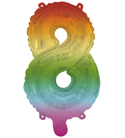 Decorata Party Foil balloon - 95 cm - No 8 - Rainbow