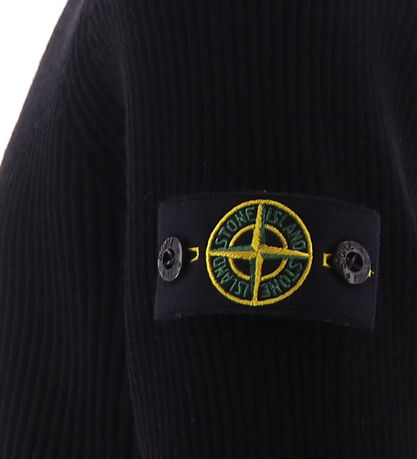 Stone Island Cardigan - Wol - Zwart Stone Island Cardigan - Wol - Zwart