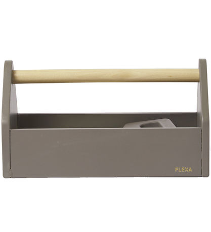Flexa Toolbox - Wood - Play - 4 Parts - Dusty Brown/Birch Pl Flexa Toolbox - Wood - Play - 4 Parts - Dusty Brown/Birch Pl