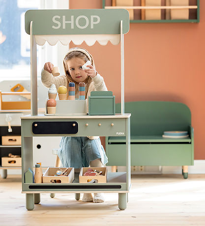 Flexa Shop and Café - Wood - Play - Natural Green Flexa Shop and Café - Wood - Play - Natural Green