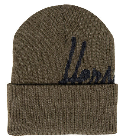 Herschel Beanie - Elmer Script Ribbed - Ivy Green/Black Herschel Beanie - Elmer Script Ribbed - Ivy Green/Black