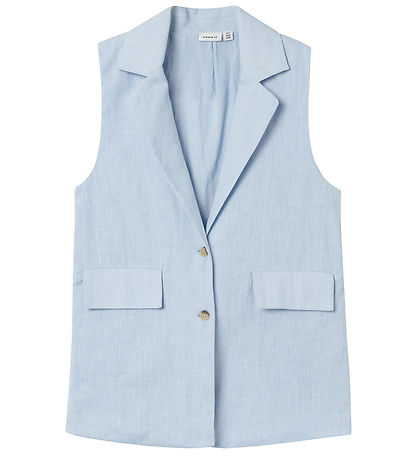 Name It Waistcoat - NkfFalinnen - Chambray Blue