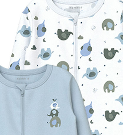 Name It Náttgalli - Noos - NbmNightsuit - 2 Pakki - Baby Blue