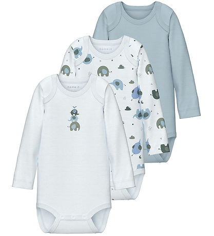 Body m/l Name It - Noos - NbmBody - 3 Pack - Baby Blue