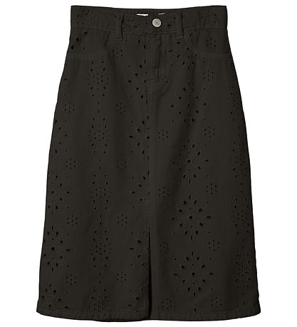 Name It Skirt - Twill - NkfNinna - Black w. Pointelle