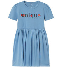 Name It Dress k/æ - NmfFilera - Coronet Blue w. Glitter