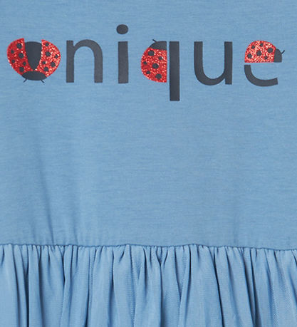 Name It Dress k/æ - NmfFilera - Coronet Blue w. Glitter