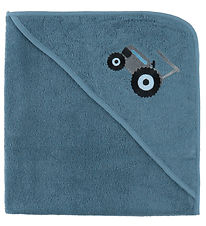 Nørgaard Madsens Baby towel - 100x100 cm - Medium Blue w. Tra