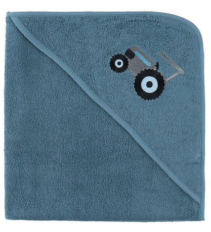 Nørgaard Madsens Baby towel - 100x100 cm - Medium Blue w. Tra Nørgaard Madsens Baby towel - 100x100 cm - Medium Blue w. Tra