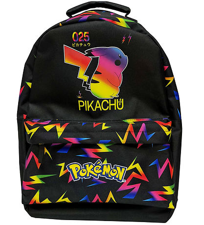 Pokémon 백팩 - 대형 - 43x30x14cm - 15L - 검정 포함 네온 프린트