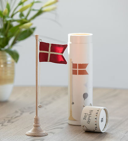 Sebra Tischdekoration - Holz - 28 cm - Dannebrog Sebra Tischdekoration - Holz - 28 cm - Dannebrog