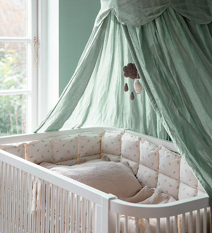 Sebra Bed Bumper - Kapok - 360x26 cm - Sophora Leaves - Beige
