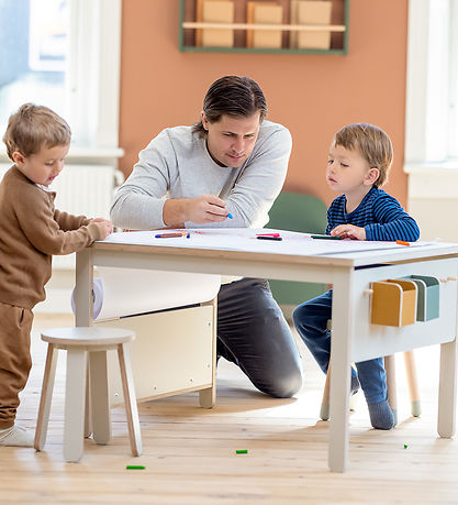 Tabouret Pour table à dessin Flexa - Play - 31x32 cm - Warm Grey