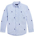 Polo Ralph Lauren Hemd - Blau/Navy m. Logos Polo Ralph Lauren Hemd - Blau/Navy m. Logos