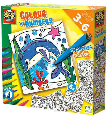 SES Creative - Paint By Number - Colour Markers w. Triangular ha