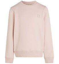 Calvin Klein Sweatshirt - Mono Mini Badge - Peach Whip Calvin Klein Sweatshirt - Mono Mini Badge - Peach Whip