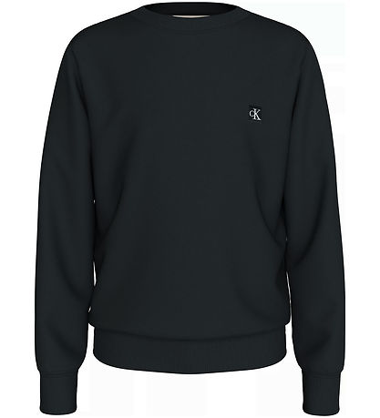 Calvin Klein Sweatshirt - Mono Mini Badge - Ck Black Calvin Klein Sweatshirt - Mono Mini Badge - Ck Black