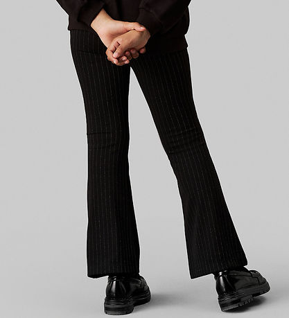Pantalon Calvin Klein - Flare à fines rayures - Ck Black