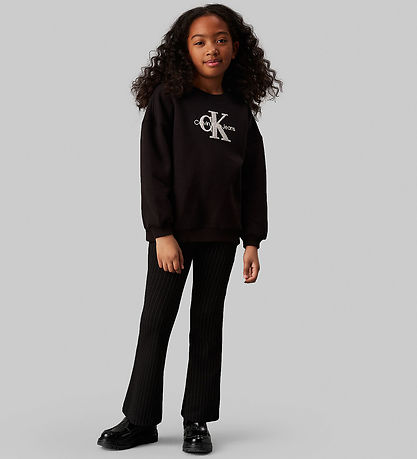 Pantalon Calvin Klein - Flare à fines rayures - Ck Black