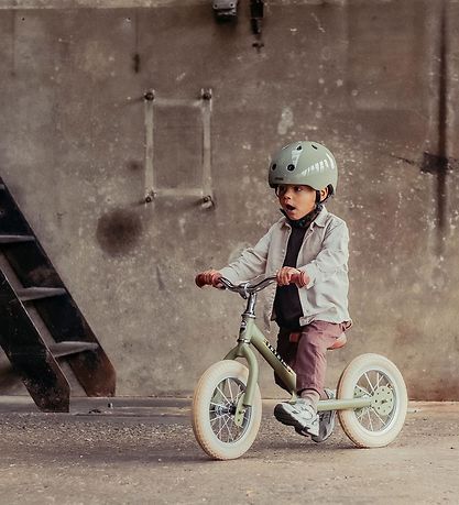 TryBike Laufrad - Steel - Vintage Ausgabe - Mattgrün