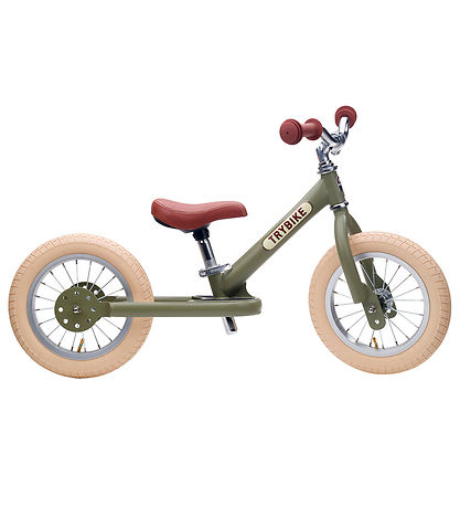 TryBike Laufrad - Steel - Vintage Ausgabe - Mattgrün