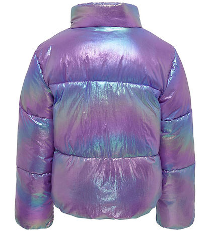 Kids Only Puffer Jacket - KogCeline - Purple Opulence/Metallic