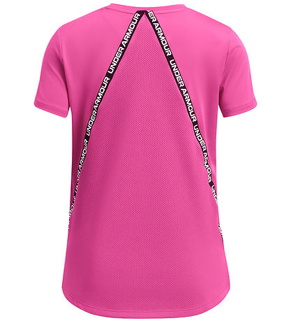 Under Armour T-Shirt - Knock-out - Rebel Roze m. Logostrepen