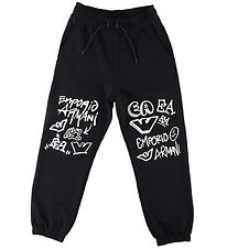 Emporio Armani Sweatpants - Black w. White